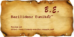 Bazilidesz Euniké névjegykártya